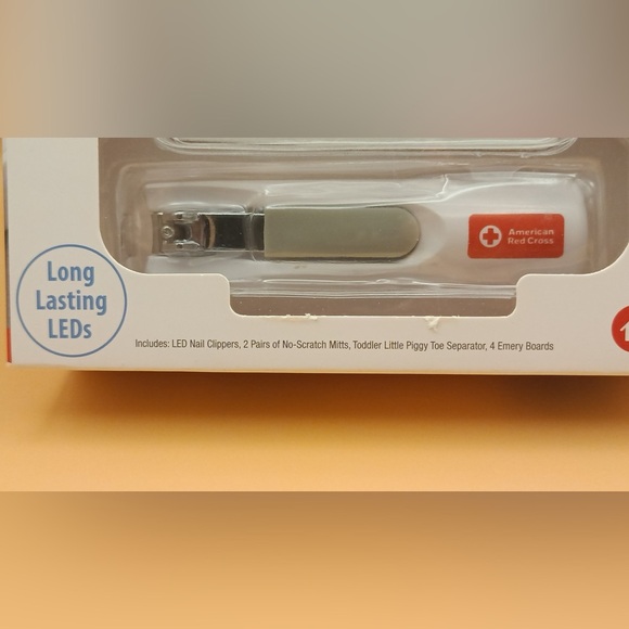 Infant and Toddler Nail Care Set with Gray and Red Mittens - Picture 9 of 10